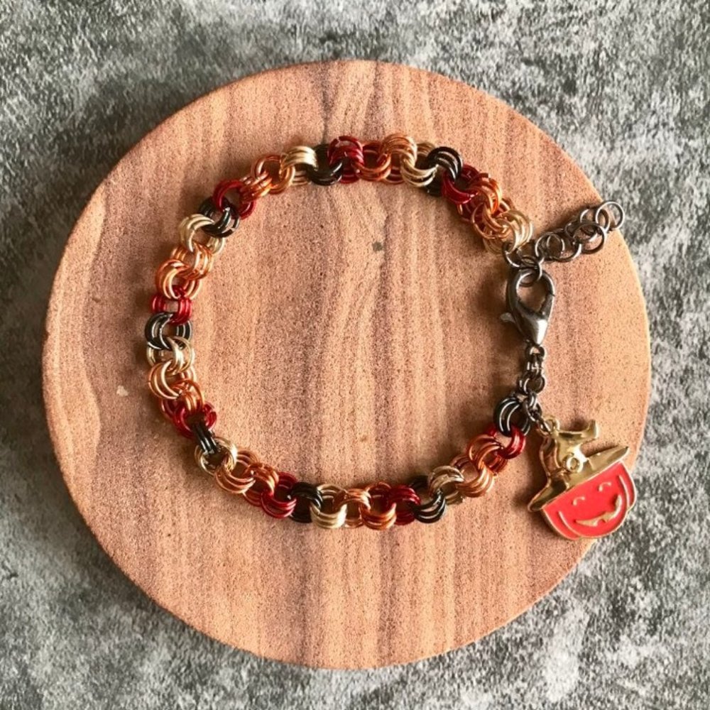 One of a Kind Pumpkin Bracelets for Fall and Halloween, Brand New, Never Worn